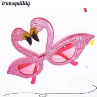 ราคา TRANSQUILLITY แว่นกันแดดปาร์ตี้ฮาวาย, แว่นตาตลก Little Swan Flamingo Party Glasses, หมวกชายหาดสีชมพู ABS คุณภาพสูงกลางแจ้ง (42521607722)