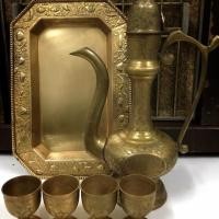 ราคา ชุดกาชาอินเดียทองเหลืองทรงสูงตอกลาย (506109797)