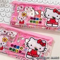 ราคา เครื่องเขียน Kitty Cat Exam Cartoon Student Super Cute Transparent Hello Kitty Pencil Case Muji Style Large Capacity Pencil KG40 (44371046078)