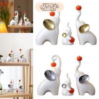 ราคา LOVIVER 3x ประติมากรรมช้างช้างช้างตุ๊กตาครอบครัวสําหรับตู้ทีวีโรงแรมสํานักงาน (26778387245)