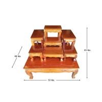 ราคา โต๊ะหมู่บูชาหมู่ 7 หน้า 5 ขาสิงห์ ไม้กระท้อน สีไม้ (7007730515)