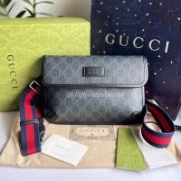 ราคา ของแท้ New Gucci Supreme belt bag สีดำ ยอดนิยม (20876038943)
