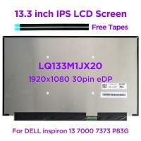 ราคา 13.3 "IPS แล็ปท็อปหน้าจอ LCD LQ133M1JX20 สําหรับ DELL Inspiron 13 7000 7373 P83G LED Matrix จอแสดงผล 100% sRGB FHD 1920x1080 30pin eDP (24596751917)