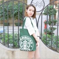 ราคา กระเป๋าผ้าลายสตาร์บัค​ starbuck ทรงย่าม (15799298680)