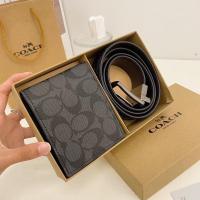 ราคา setกระเป๋าสตางค์ +เข็มขัด Coach ข13สำหรับคุณผู้ชาย (8445566339)