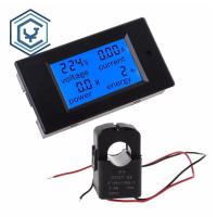 ราคา 100A AC 80 ~ 260V Power Meter โวลต์มิเตอร์ที่ถูกต้องแอมป์มิเตอร์ KWh วัตต์ Energy Meter แรงดันไฟฟ้า Current Power Monitor เครื่องทดสอบมิเตอร์ไฟฟ้า (29190891671)