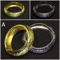 ราคา กำไลข้อมือ กำไลชุดไทย สีทอง สีเงิน สีเงินรมดำ (2004783936)