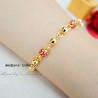 ราคา สร้อยข้อมืองานลงยาสุโขทัย งานปราณีต งานทอง5ไมครอน (2308815466)