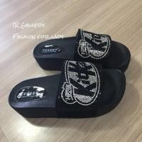 ราคา ขายดีมาก* รองเท้าแตะสวมkitkat *ทักแช้ตเช้คของก่อนกดสั่ง* (515093969)