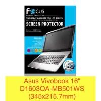 ราคา ฟิล์มNotebook Asus Vivobook 16" D1603QA-MB501WS (345x215.7mm) (16:9) ฟิล์มด้าน Focus ฟิล์มกันรอยหน้าจอโน้ตบุ๊ก (22078827117)
