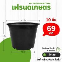 ราคา กระถาง กระถางต้นไม้ 10 นิ้ว แพ็ค 10 ใบ (19487365328)
