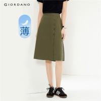 ราคา Giordano WOMEN 100% กระดุมเอวยางยืดครึ่งผ้าฝ้าย 05404312 (26030085086)