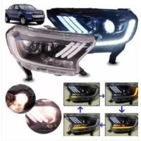 ราคา ไฟหน้า RANGER /EVEREST 2015-2018 ทรง MUSTANG โคมโปรเจคเตอร์+LED *พร้อมส่งจากไทย (2763221977)