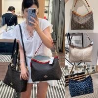 ราคา "ของแท้ 100%"Coach Laurel crossbody Bag✨กระเป๋าสะพายไหล่ขนาดใหญ่ ซิปปิดมิดชิด ปรับสายคล้องและถอดได้ (40310524761)