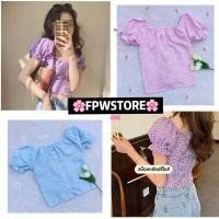 ราคา เสื้อครอป ลายสก็อตแขนตุ๊กตา (6353107677)