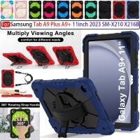 ราคา สําหรับ Samsung Tab A9+ A9 Plus SM-X210 X216 11 นิ้ว 2023 360° หมุนแบบพกพา Handle Stand Holder case Kids Safe Heavy Duty กันกระแทกแท็บเล็ต Cover (43008613411)