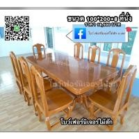 ราคา โต๊ะกินข้าวไม้สักขนาด 8 ที่นั่ง (21465738251)