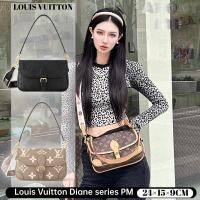 ราคา Louis Vuitton Diane series PM classic canvas สายตายาวตามอายุ LV กระเป๋าสะพายข้างผู้หญิง Messenger b (27177477488)