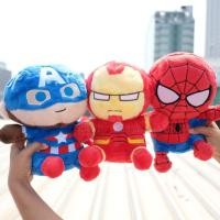 ราคา ตุ๊กตา Ironman ไอรอนแมน & Captain America กัปตันอเมริกา & Spiderman สไปเดอร์แมน ผ้าขน ท่านั่ง 9นิ้ว Marvel มาร์เวล (5183640703)