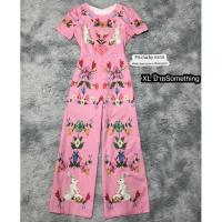 ราคา จั้มสูทขายาว งานป้าย ลายกระต่าย จั้มสูทสีชมพู ไซสXL (22517413932)