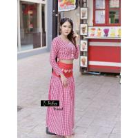 ราคา ชุดเซทลายสก็อต ชุดเซท2ชิ้น ชุดใส่ถ่ายรูป งานป้าย Ticha (9953184560)