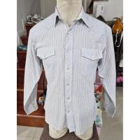 ราคา เสื้อคาวบอย Wrangler ไซส์ XL อก 46 นิ้ว เสื้อเชิ๊ตมือสองกระดุมมุก (29483552503)