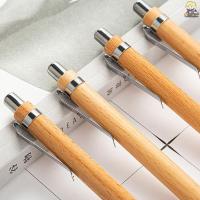 ราคา [CL] ปากกาลูกลื่นไม้ไม้ไผ่ 1.0 มม.ปลายกระสุนหมึกสีดําสีน้ําเงินธุรกิจ Sig Ball ปากกาสํานักงานโรงเรียน Wrg เครื่องเขียน (24634363261)