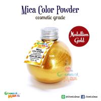 ราคา [พร้อมส่ง] สีไมก้า สีทอง Medallion Gold ขนาด 50 กรัม Mica Cosmetic grade สำหรับทำเครื่องสำอาง เม็ดละเอียด Chemicalmax (7501952414)