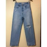 ราคา กางเกงยีนส์ลีวายRIBCAGE STRAIGHT ป้าย27ผ้ายืดเล็กน้อยเอววัดจริง27 (40173911245)