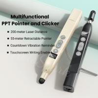 ราคา 2.4GHz Wireless Powerpoint Presentation Pointer Clicker รีโมทคอนโทรลพลิกปากกา PPT สไลด์ USB ชาร์จ Pointer (42654830480)