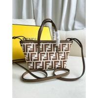 ราคา FENDI Fendi FF Roll Calfskin Tote Bag กระเป๋าช้อปปิ้ง กระเป๋าสะพายไหล่ ขนาดเล็ก สีกากี 8100 453 (25443924953)