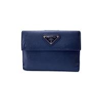 ราคา Prada Wallet Saffiano Leather Womens Navy Direct from Japan มือสอง (28306038243)