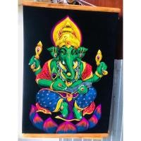 ราคา ภาพวาดบนผ้ากำมะหยี่ (ผ้าสีดำ) ภาพมงคล วาดด้วยสีน้ำ สีสะท้อนแสง สวยงาม วาดด้วยมือ งานแฮนด์เมด เหมาะเป็นของที่ระลึก (25671360628)