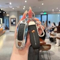 ราคา เหมาะสําหรับฝาครอบกุญแจ Porsche Cayenne ใหม่ Taycan Taycan 911 Maca an รถ 718 แพ็คหัวเข็มขัดกรณี (25997444738)