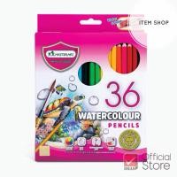 ราคา Master Art มาสเตอร์อาร์ต ดินสอสีไม้ระบายน้ำ ฟรีพู่กันในกล่อง 36 สี Watercolour Pencils (26768554368)