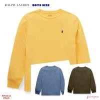 ราคา RALPH LAUREN COTTON JERSEY CREWNECK T-SHIRT (BOYS SIZE 8-20 YEARS) (1884047108)
