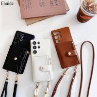 ราคา Samsung Galaxy A56 A36 A16 A26 A06 A55 A35 S25 Edge S24 Ultra Wallet Strap Case Crossbody Lanyard PU Leather Cover (28182868697)