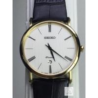 ราคา นาฬิกาผู้ชาย SEIKO รุ่น SKP396P1 Premier Classic Watch เรือนทอง สายหนังสีดำ นาฬิกาของแท้ 100 เปอร์เซนต์ (3719557746)