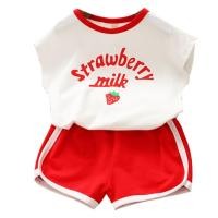 ราคา เซท เสื้อยืดแขนสั้น กางเกงขาสั้น Strawberry Milk (2282884343)