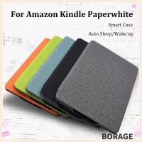 ราคา BORAG ฝาครอบแม่เหล็กผ้า Texture Auto Wake/Sleep เกราะป้องกันสําหรับ Kindle Paperwhite 4 10th Generation 2018 (40574229318)