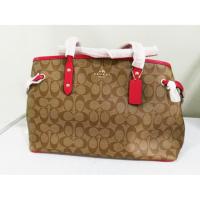 ราคา DRAWSTRING CARRYALL IN SIGNATURE (COACH F57842) IMITATION GOLD/KHAKI BRIGHT PINK (444675102)