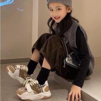 ราคา รองผ้าใบลายสก็อต รองเท้าเด็ก แฟชั่นสำหรับเด็ก (M308) (24912503870)