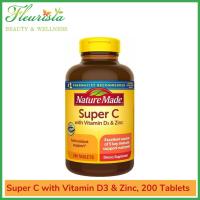 ราคา Nature Made Super C with Vitamin D3 & Zinc, 200 Tablets (Exp. 06/2025) (22457853478)