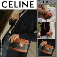 ราคา แท้Celine TRIOMPHE medium crossbody bag/เซลีน/กระเป๋าสะพาย (26176968300)