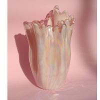 ราคา murano.thing แจกันวินเทจเป่าแก้วชมพูhologram (7663104427)