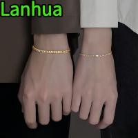 ราคา แลนฮู ชุดสร้อยข้อมือสแตนเลส, ทอง/เงิน อิน คริสตัลหัวใจโซ่, สร้อยข้อมือคู่สแตนเลสคู่ (41523488678)