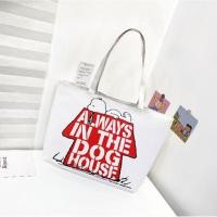 ราคา กระเป๋าผ้า สะพายไหล่ สกรีนลายน่ารักๆ ผ้าแคนวาส มีซิป กระเป๋าถือ ไปเที่ยว ไปเรียนพิเศษสวยๆ จุของได้เยอะ ขนาด 43 x 32 cm. (5265430808)