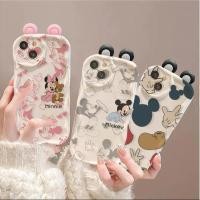 ราคา SAMSUNG Shell สําหรับSamsung Galaxy A26 A56 A36 A32 M16 F06 S20 Ultra Plus S20FEเคสโทรศัพท์ 3DหูDisney Mickey Minnie Mouse Soft Y2KซิลิโคนใสWaveด้านข้างการ์ตูนคู่ (42912077982)
