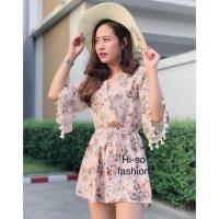 ราคา New จั๊มสูทกางเกงทรงกระโปรง ผ้าชีฟอง (102283633)