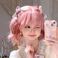 ราคา วิกผมสีชมพู ผมสั้นหญิง น่ารัก ลดอายุ แฟชั่นฤดูร้อน ขี้เกียจหยิก ผมหยิกสั้น ขนสัตว์ หยิก ธรรมชาติ สไ (29859475503)